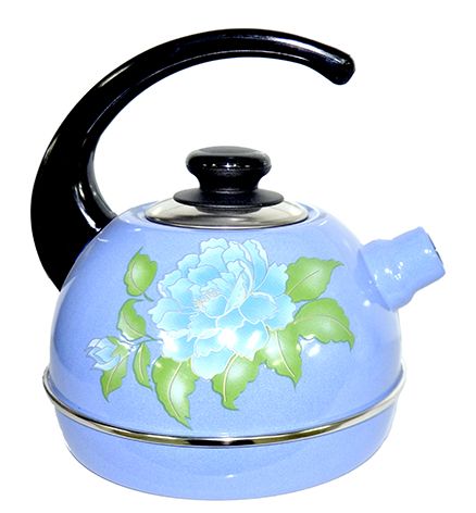 Kettle 3.5 l with St. cons. pen blue fog "Blue Orchid" (decor-stainless steel) (4) ?04/35/08/13